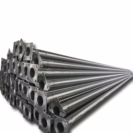 Hepu Solar/LED/ High/Mast Street Light/Lighting/Lamp Round/Conical Polygonal Octagon Q235/345 Hot/DIP/Оцинкованный стальной столб